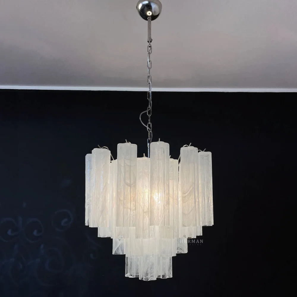 Murano Chandelier – 36 tubes – Alabaster white