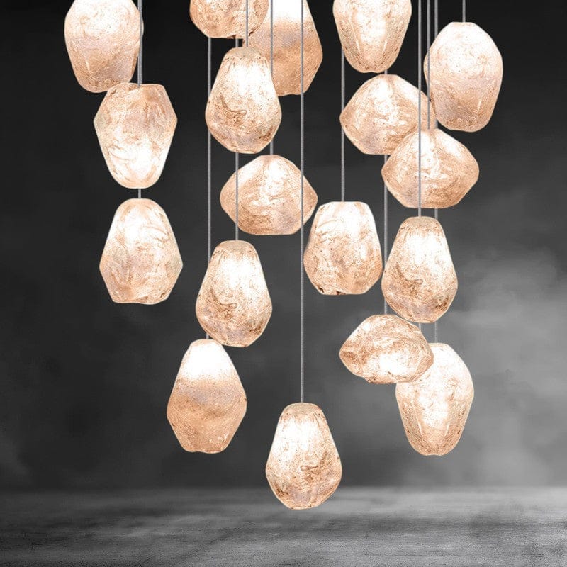 Nature-inspired round chandelier
