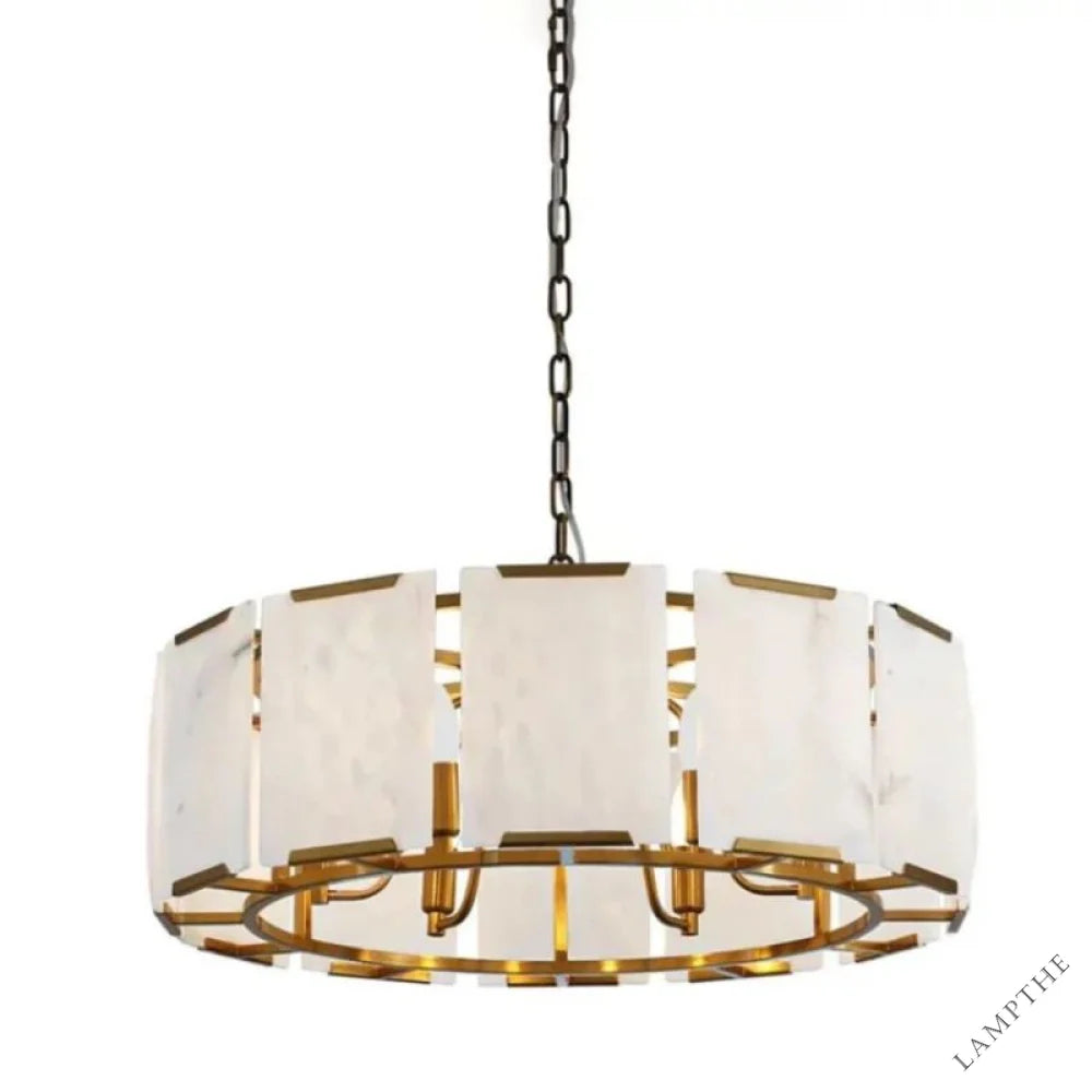 Ole Round Chandelier Alabaster - jchandelier