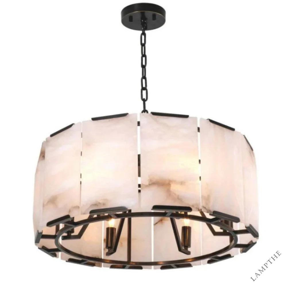 Ole Round Chandelier Alabaster - jchandelier