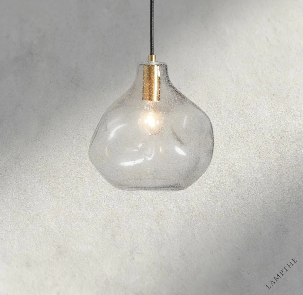 CLEAR Organic 12" Glass Pendant