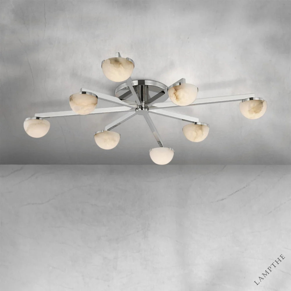 Padra Alabaster Large Staggered Arm Flush Mount