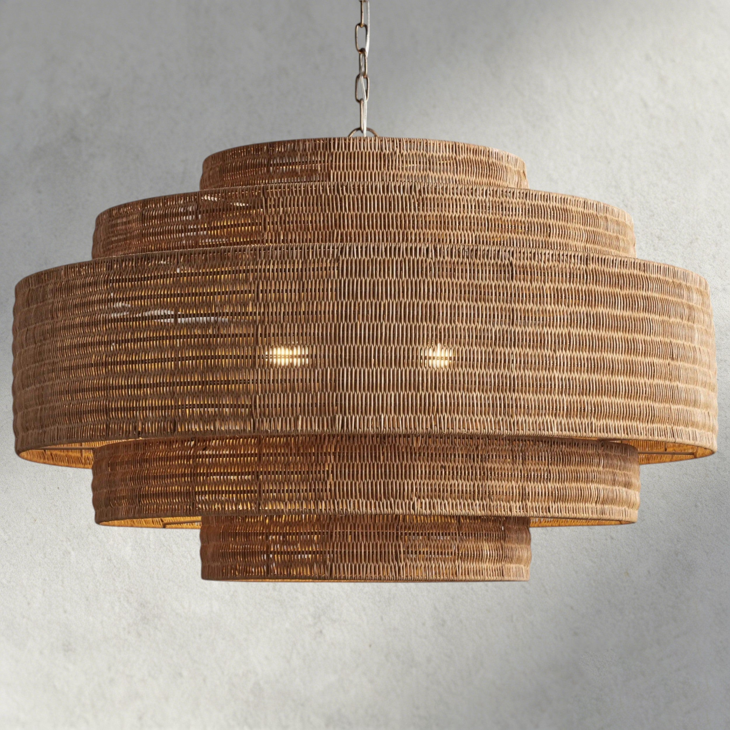 40" / Natural Paloma Chandelier 28", 40"