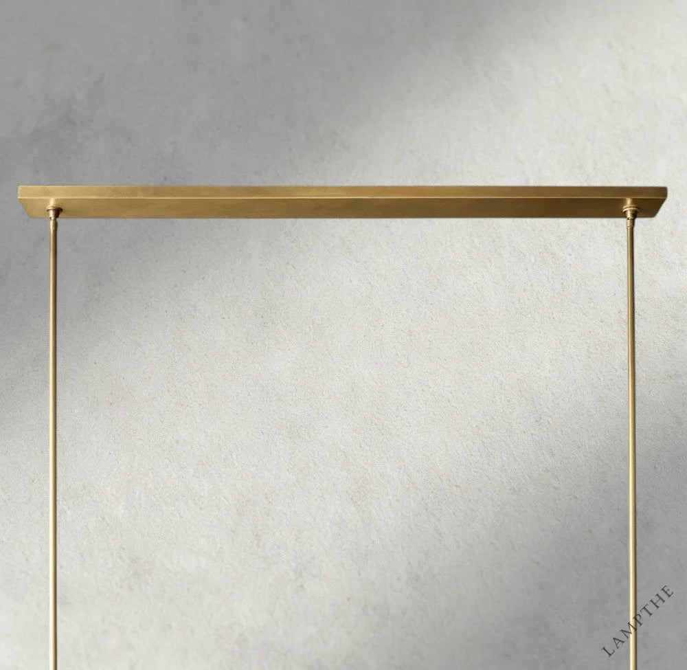 Pauillac Fabric Shade Linear Chandelier 49", 60"