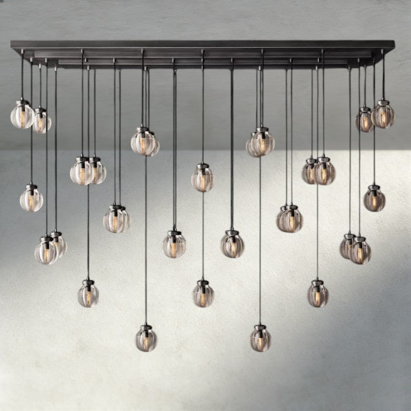 72" / Bronze Pearl Rectangular Chandelier 36", 54", 72"
