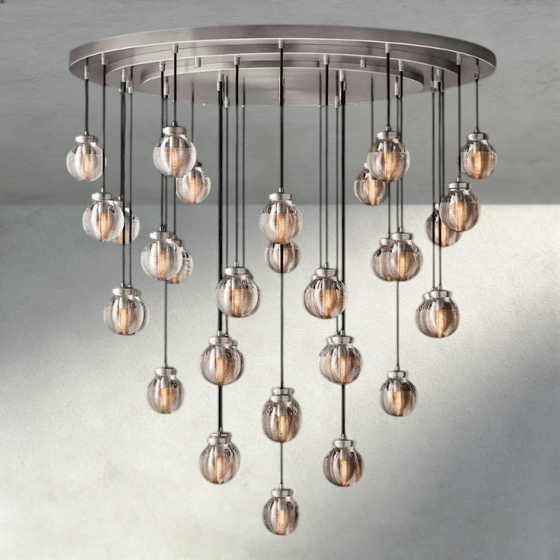 48" / Nickle Pearl Round Chandelier 38", 48", 60"