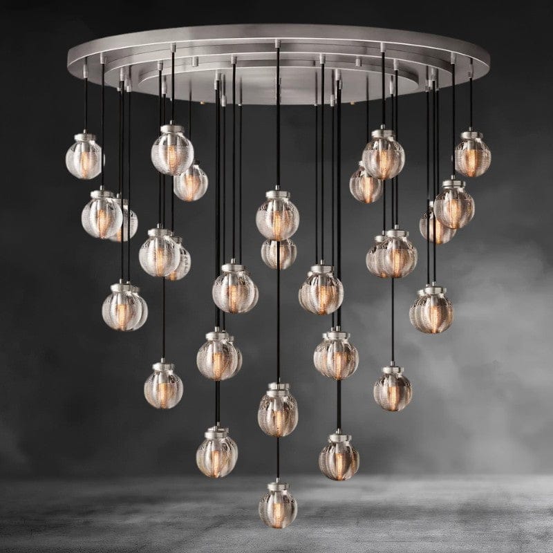 48" / Nickle Pearl Round Chandelier 38", 48", 60"