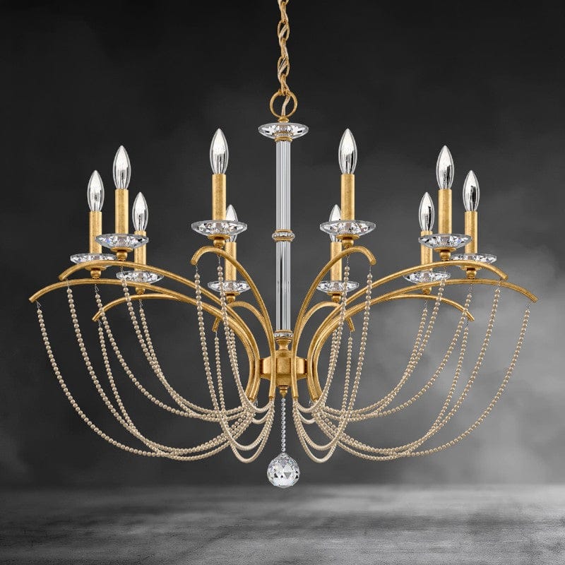 Priscilla Crystal Candlestick Chandelier 36"