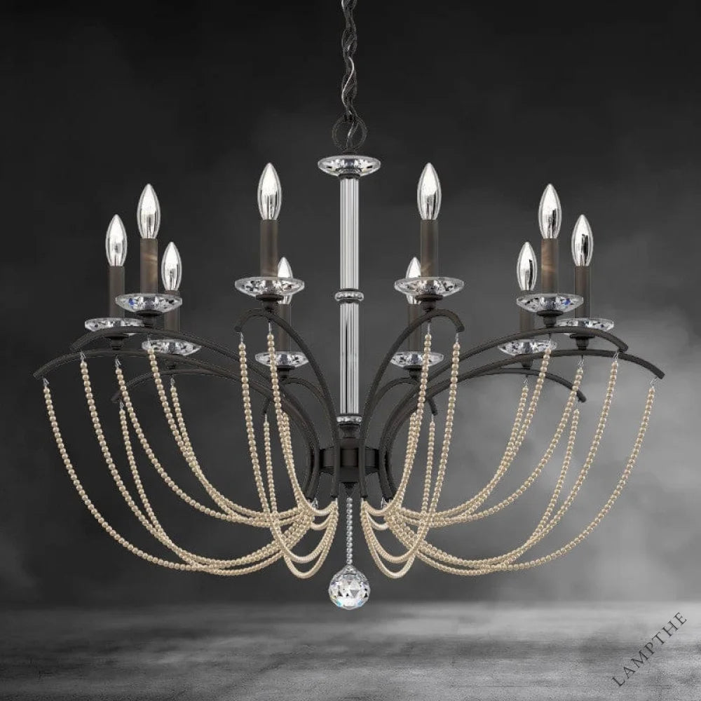 Priscilla Crystal Candlestick Chandelier 36"