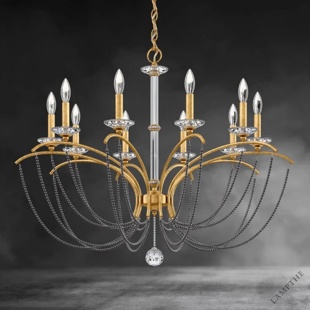 Priscilla Crystal Candlestick Chandelier 36"