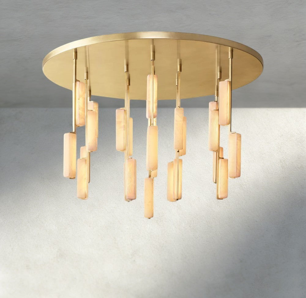 Audubon Alabaster Round Chandelier 24", 40", 56"