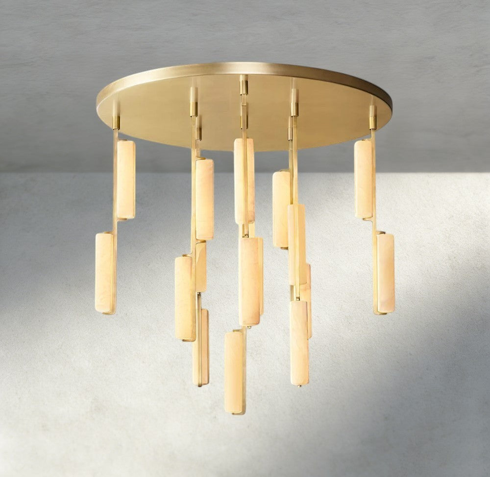 Audubon Alabaster Round Chandelier 24", 40", 56"