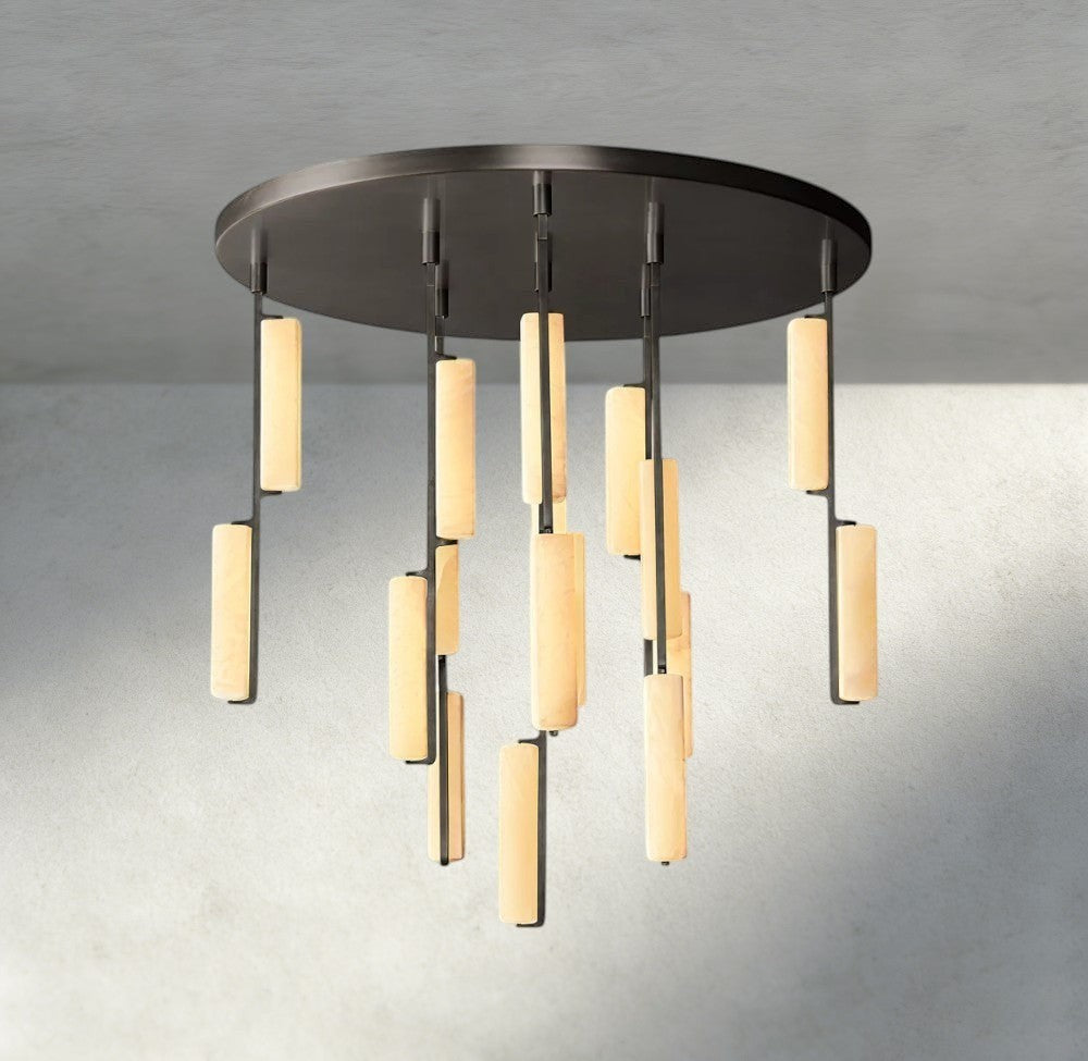 Audubon Alabaster Round Chandelier 24", 40", 56"