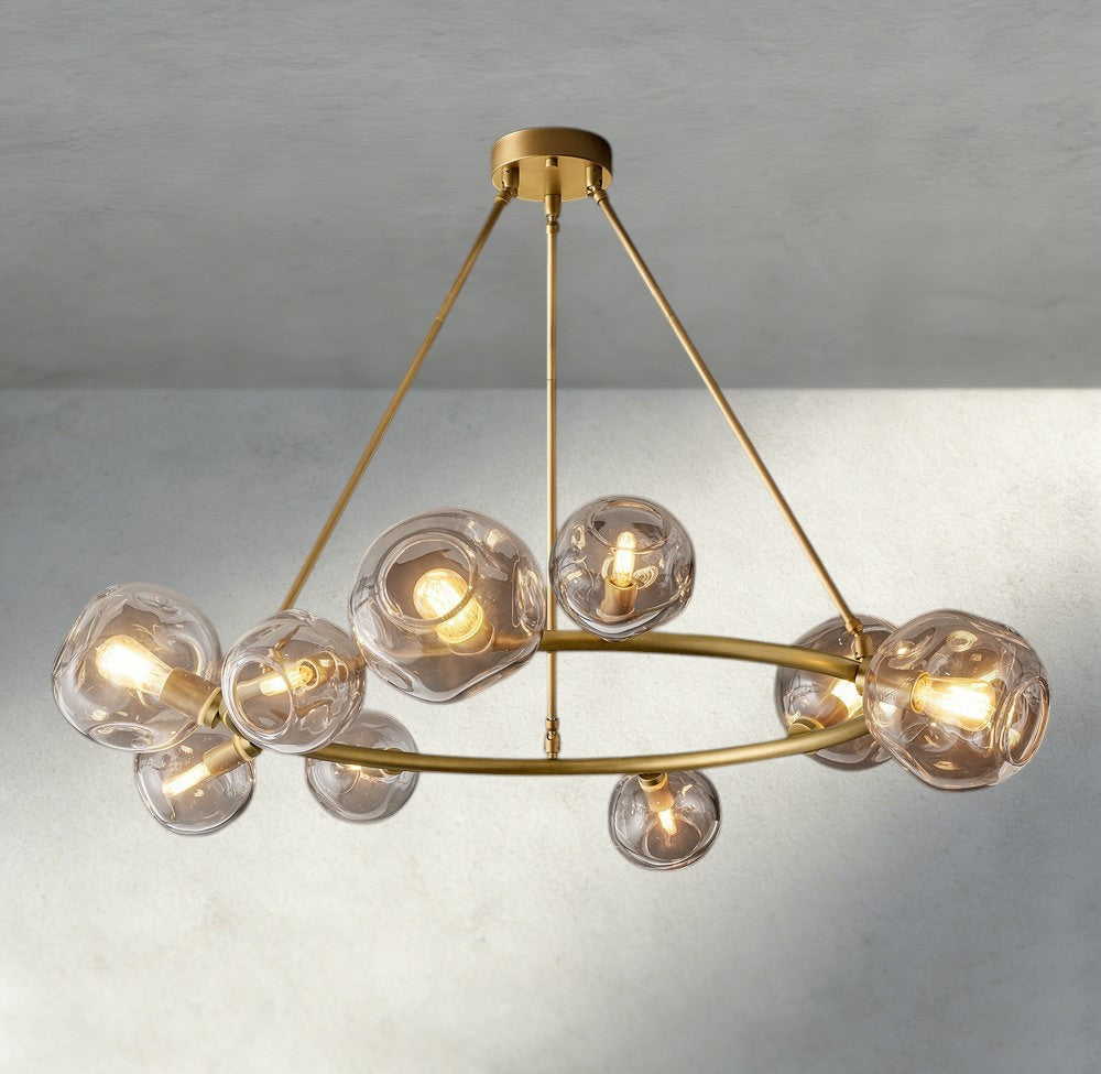 Bubble Clear Glass Round Chandelier