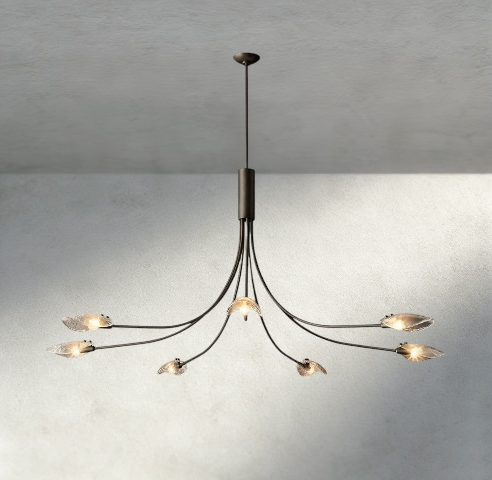 Shell Clear Glass Chandelier