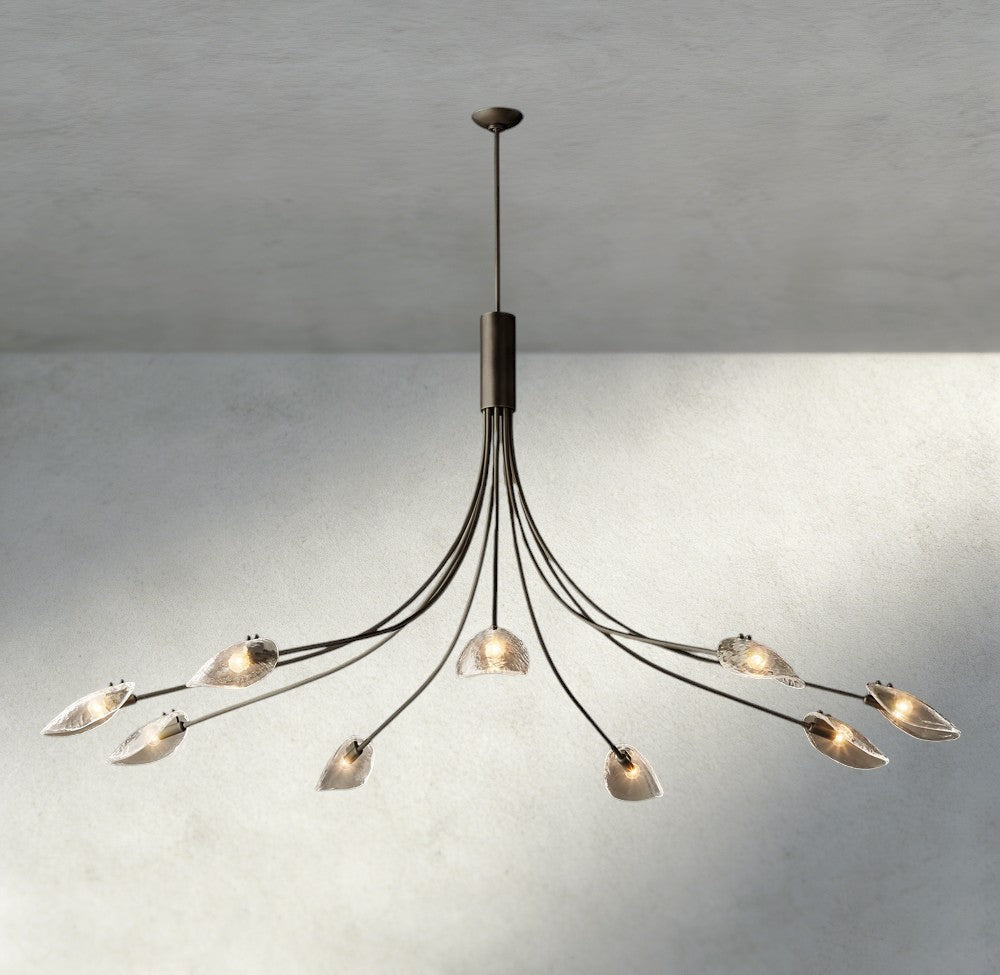 Shell Clear Glass Chandelier