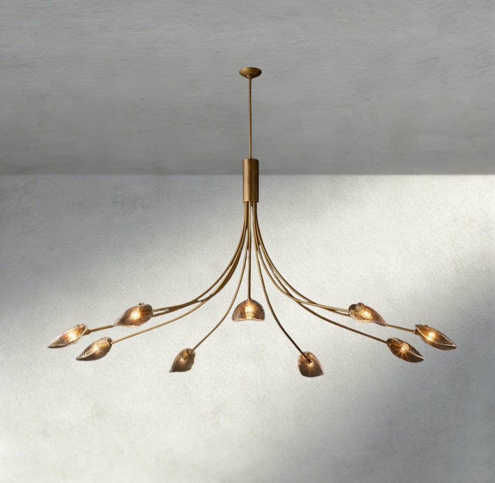 Shell Smoke Glass Chandelier
