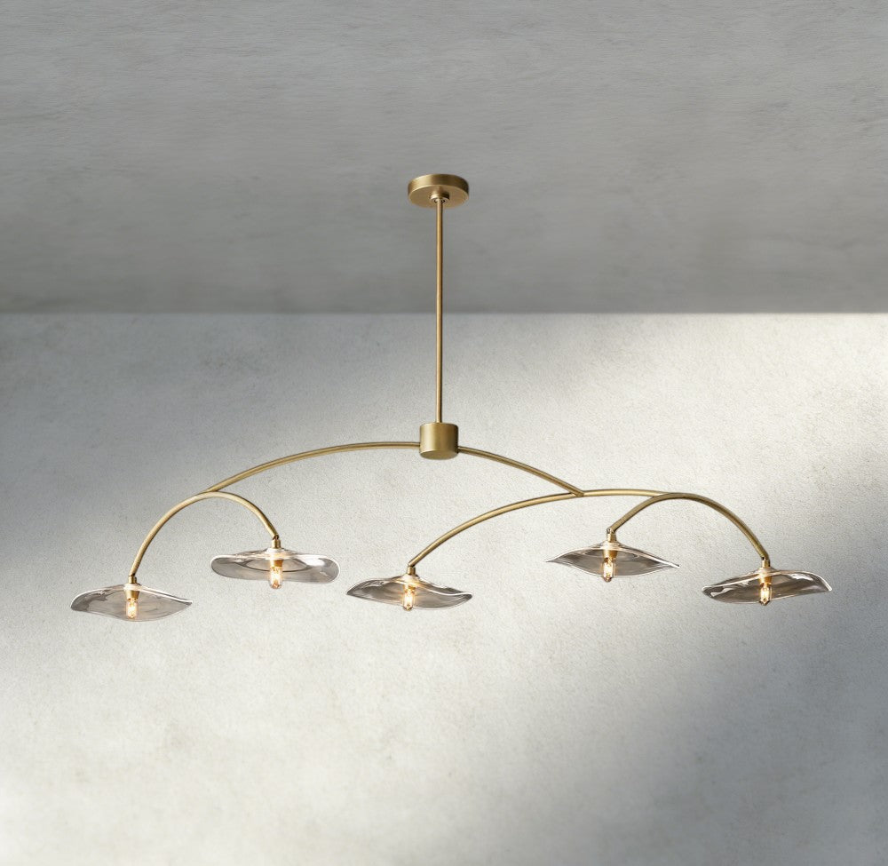 Lily Clear Glass Linear Chandelier