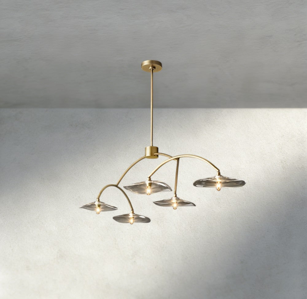 Lily Clear Glass Linear Chandelier