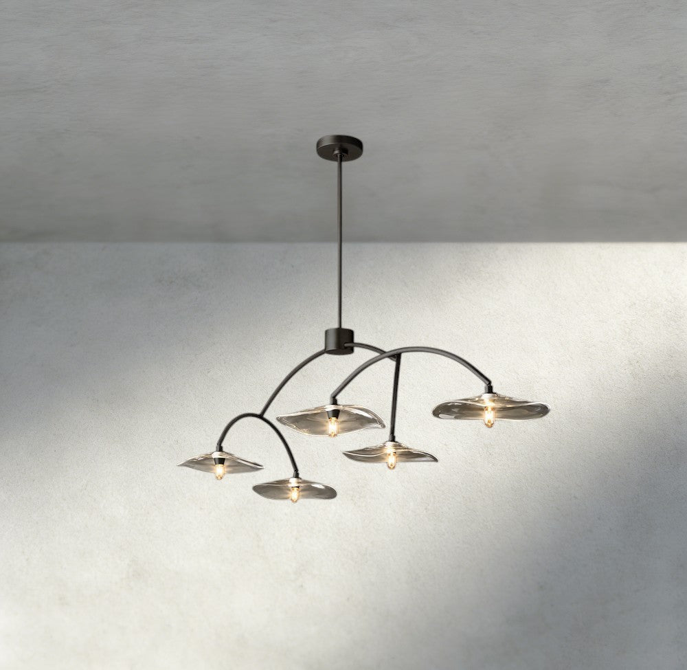 Lily Clear Glass Linear Chandelier