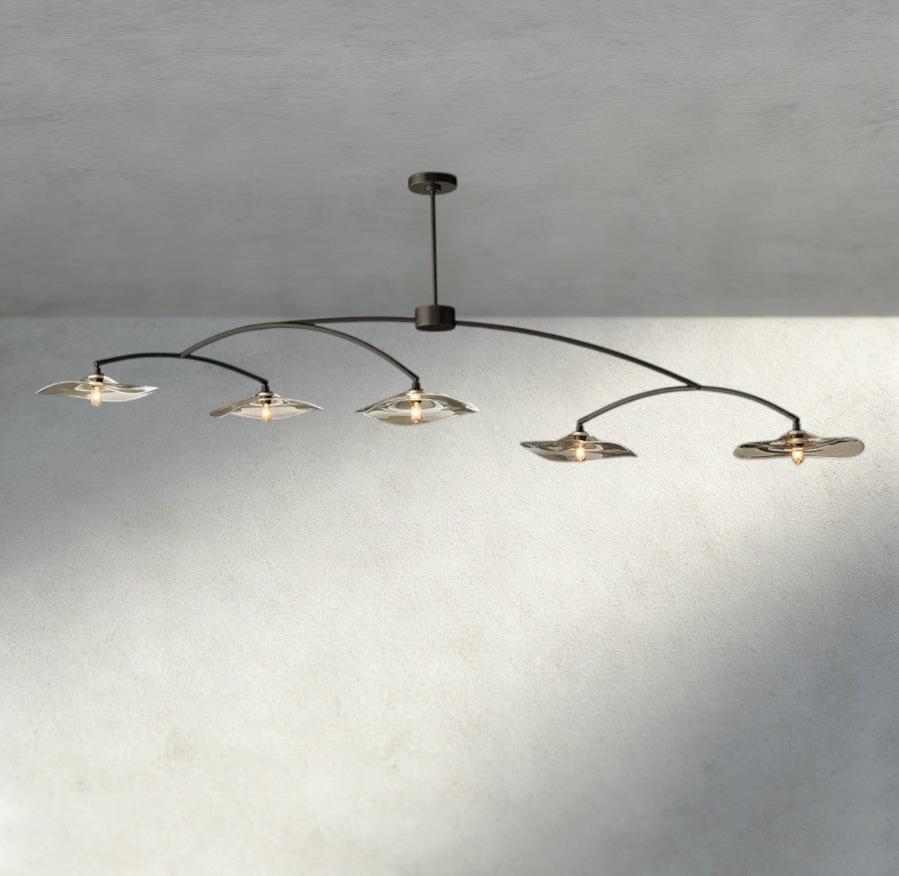 Lily Clear Glass Linear Chandelier