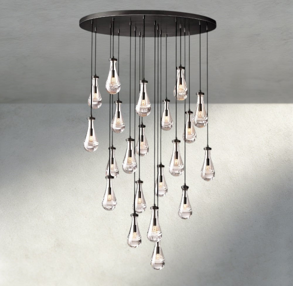 47" / Bronze Rain Round Chandelier 18", 36", 47", 60"