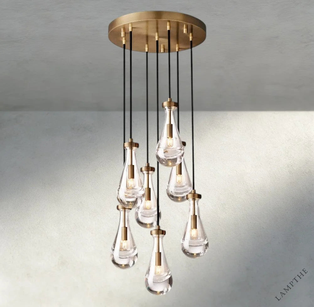 18" / Brass Rain Round Chandelier 18", 36", 47", 60"