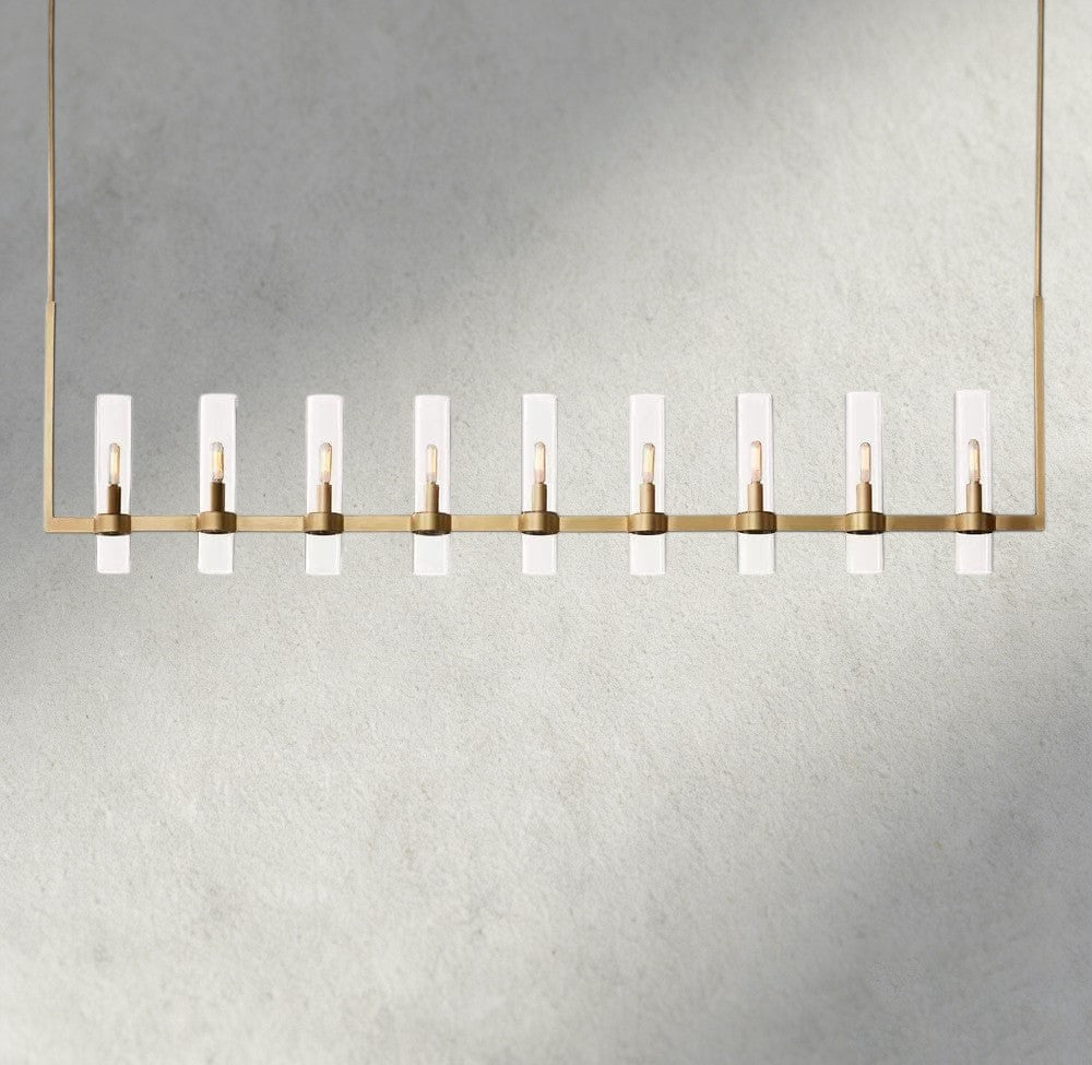 73" / Brass Ravelle Linear Chandelier 59", 73"