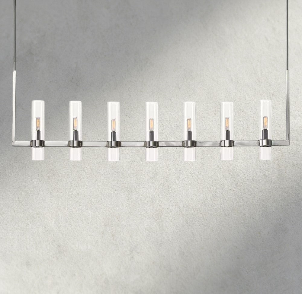 59" / Nickle Ravelle Linear Chandelier 59", 73"
