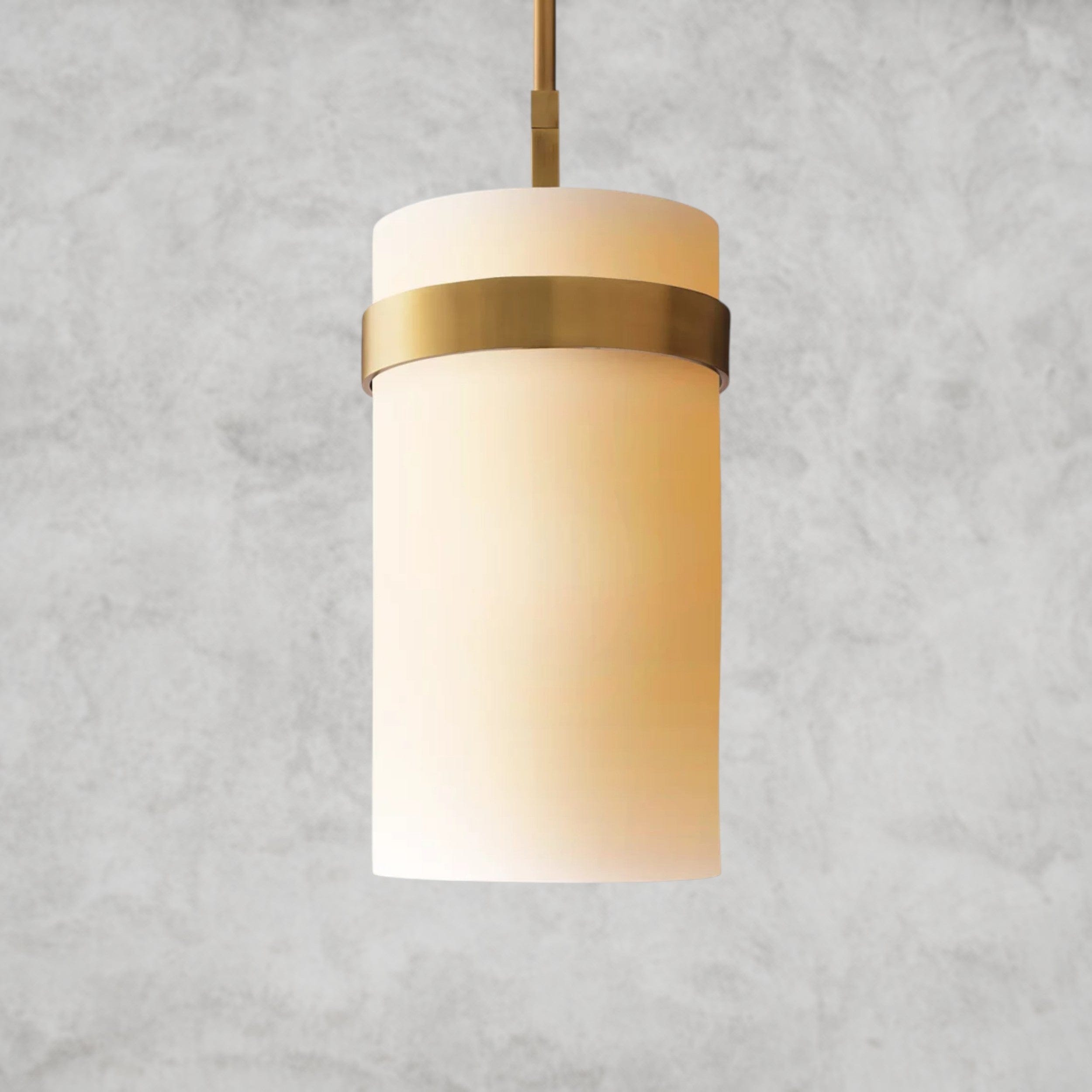 8" / Brass Ravelle Milk Glass Pendant 5", 8", 10", 12"