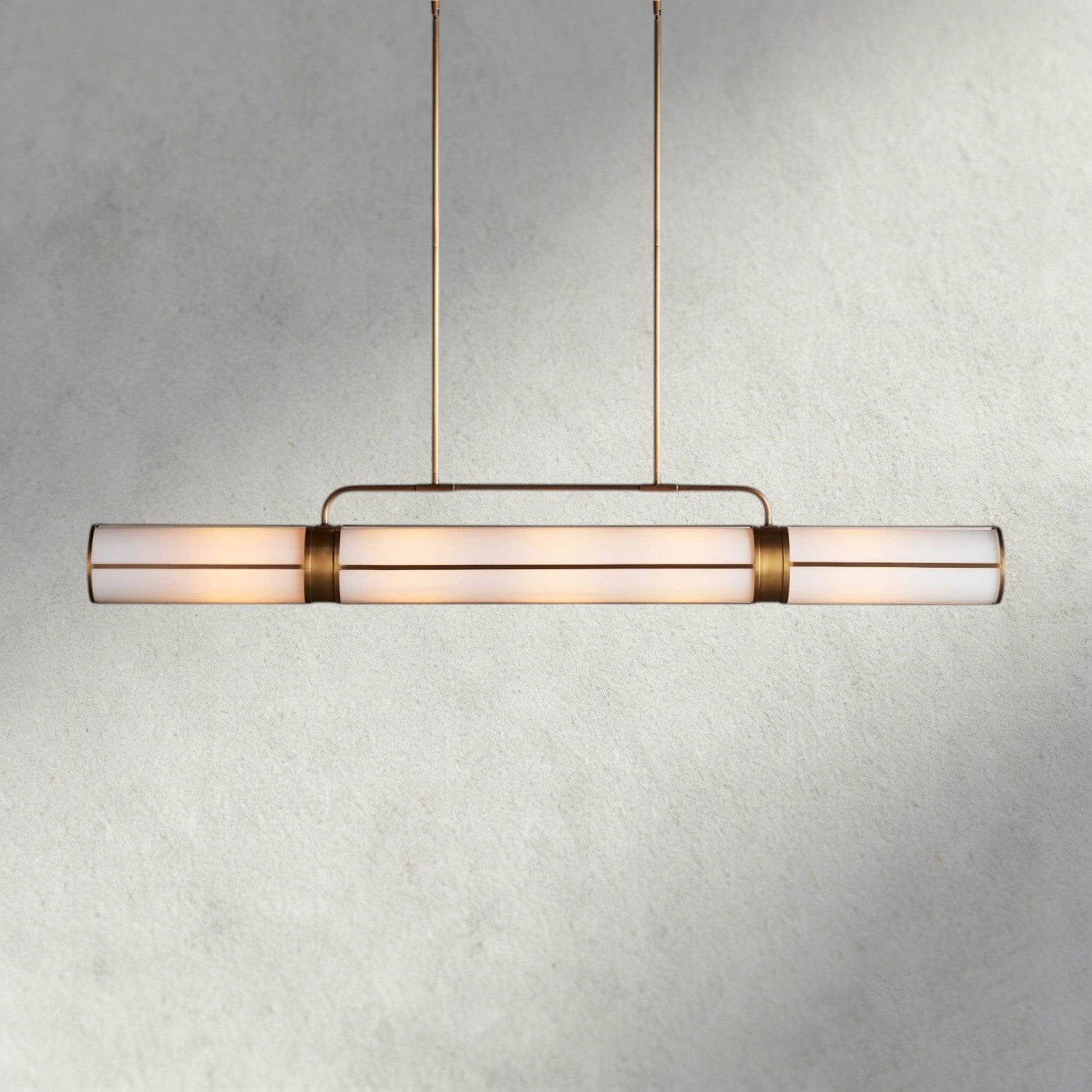72" / Brass Remming Linear Chandelier 54", 62", 72"