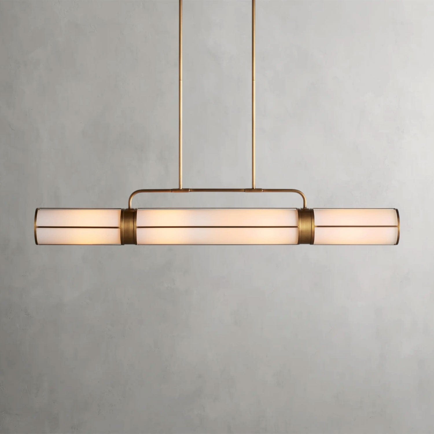 62" / Brass Remming Linear Chandelier 54", 62", 72"