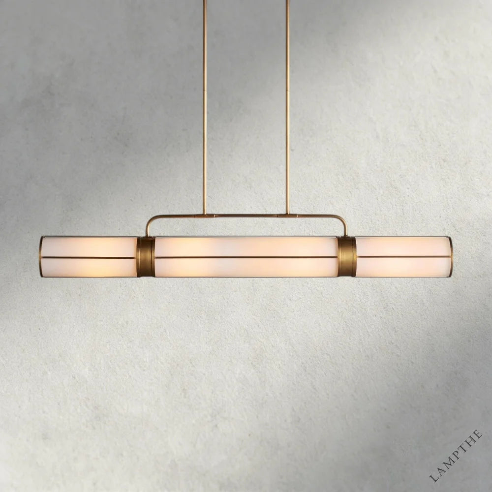 62" / Brass Remming Linear Chandelier 54", 62", 72"