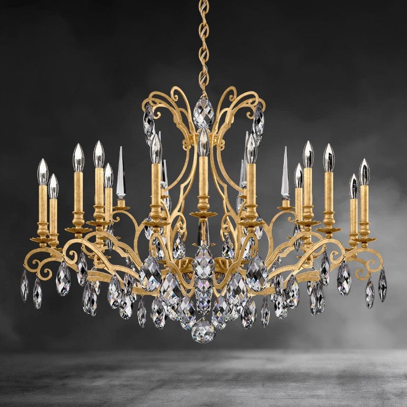 Heirloom Gold Renaissance Nouveau Chandelier 40"