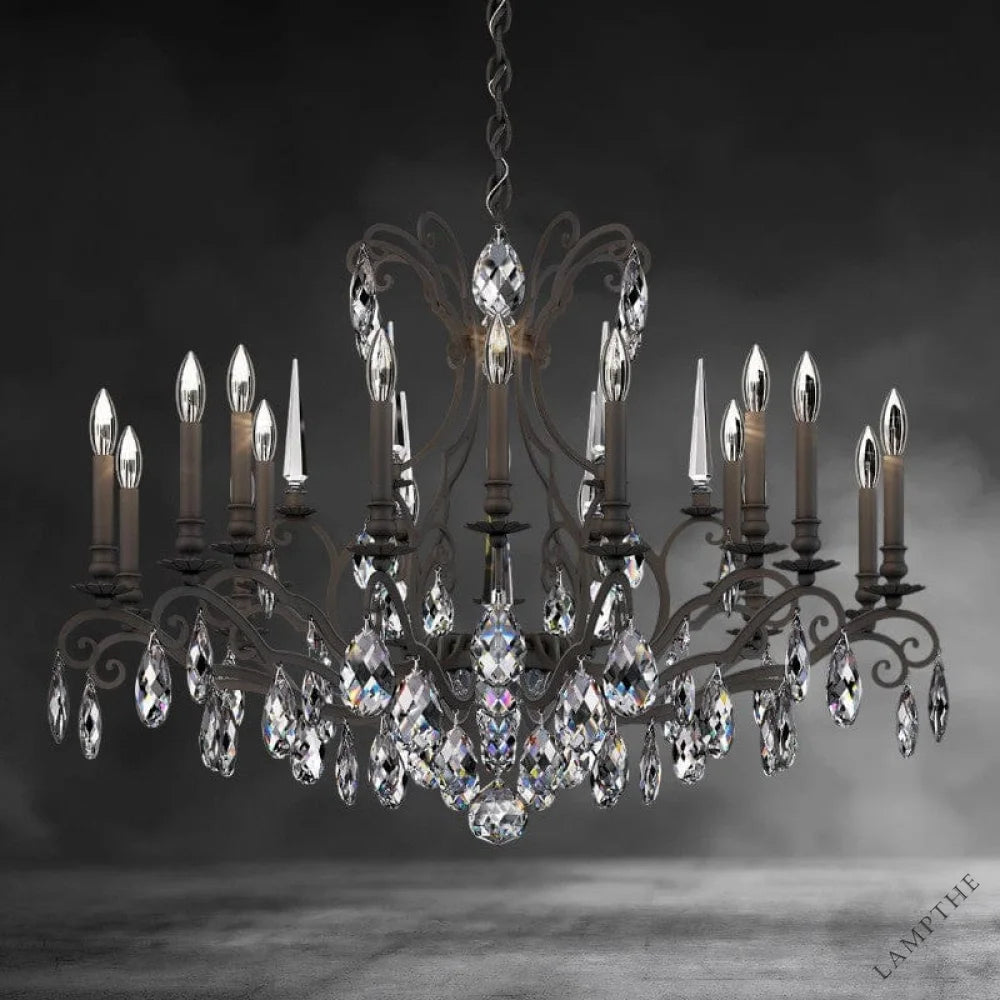Black Renaissance Nouveau Chandelier 40"
