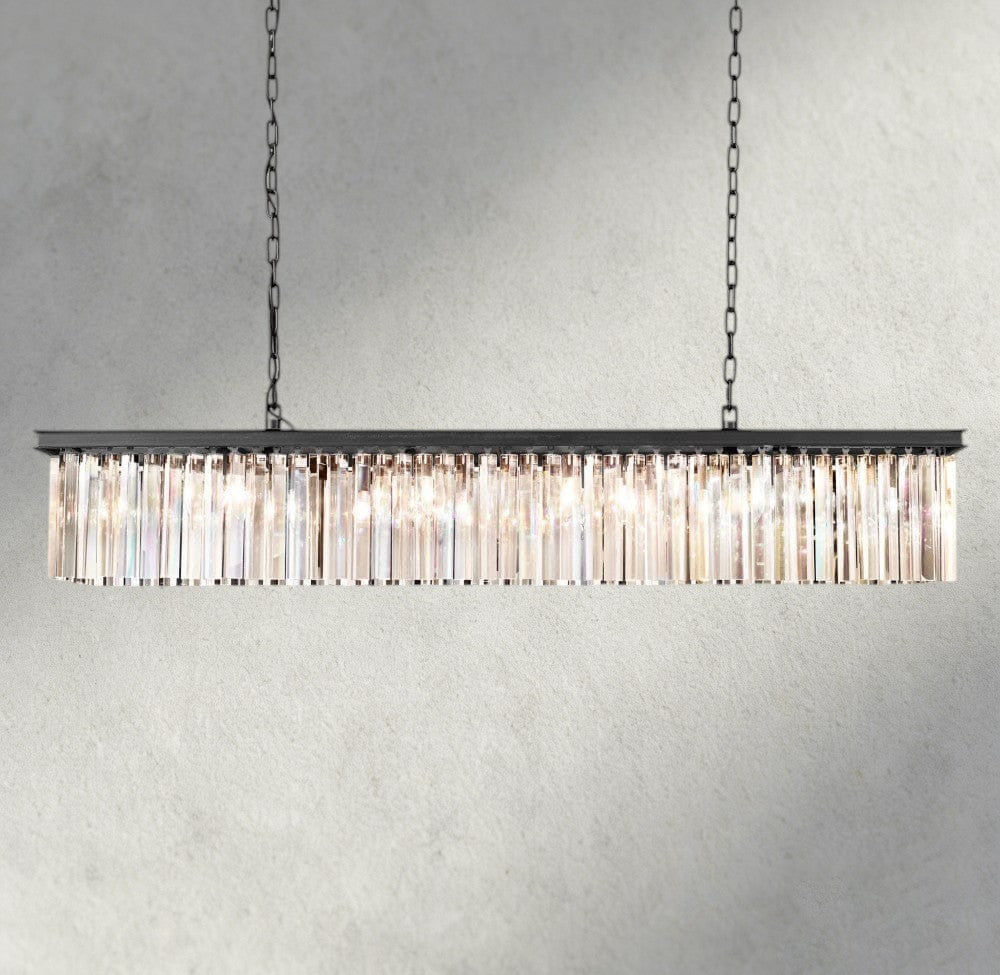 60" / Bronze Rhys Rectangular Chandelier 49", 60"