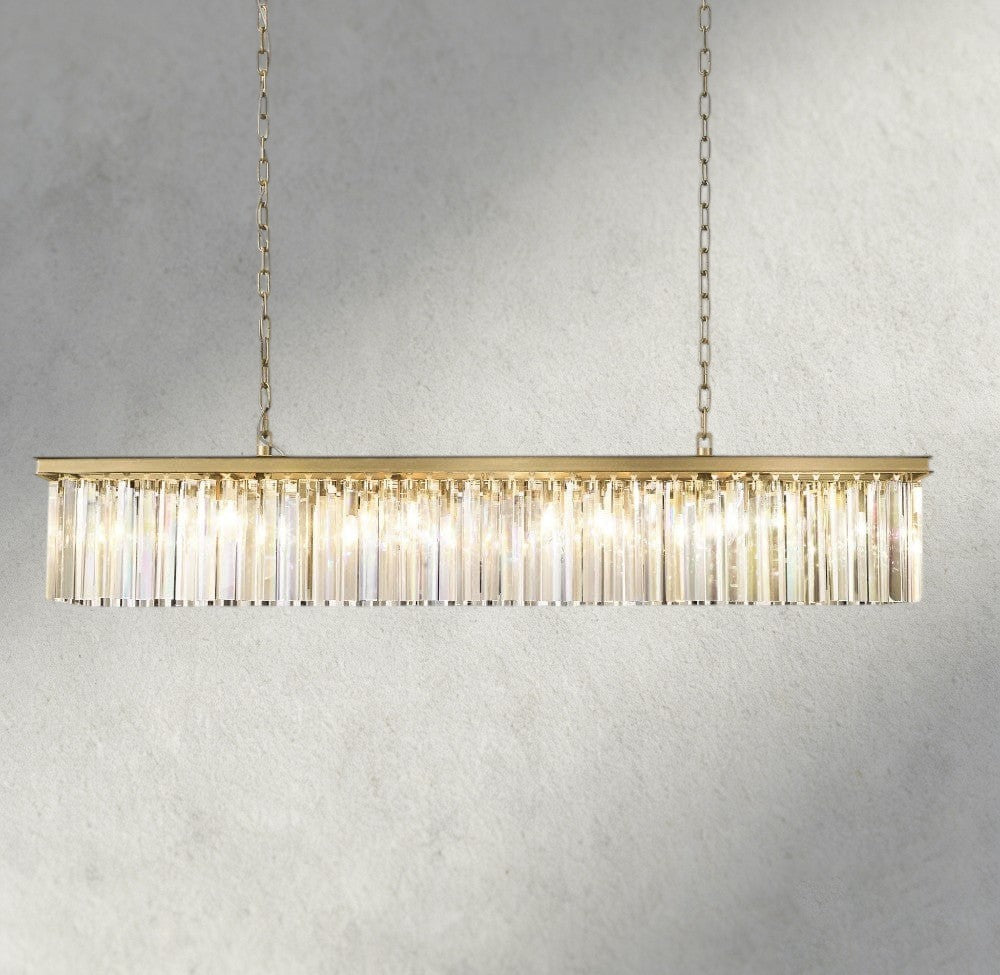 60" / Brass Rhys Rectangular Chandelier 49", 60"