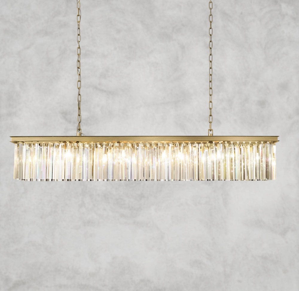 60" / Brass Rhys Rectangular Chandelier 49", 60"