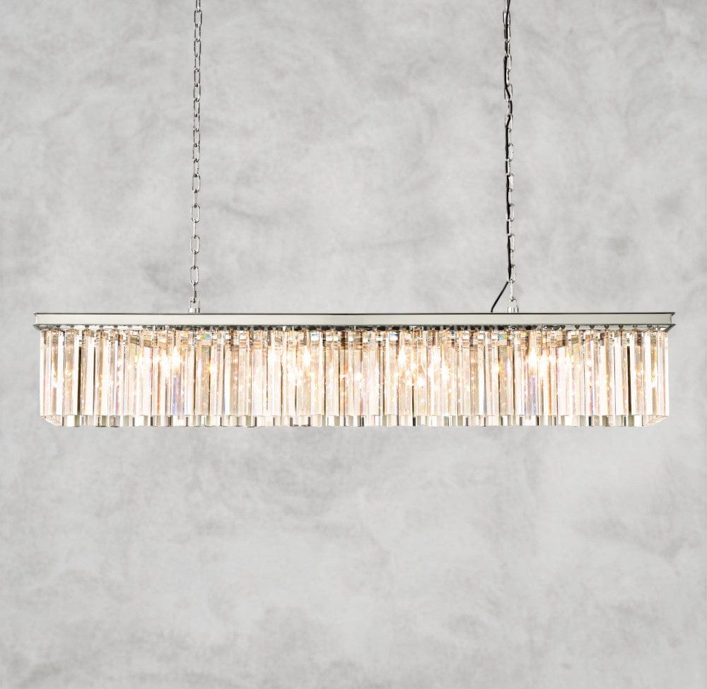 60" / Nickle Rhys Rectangular Chandelier 49", 60"