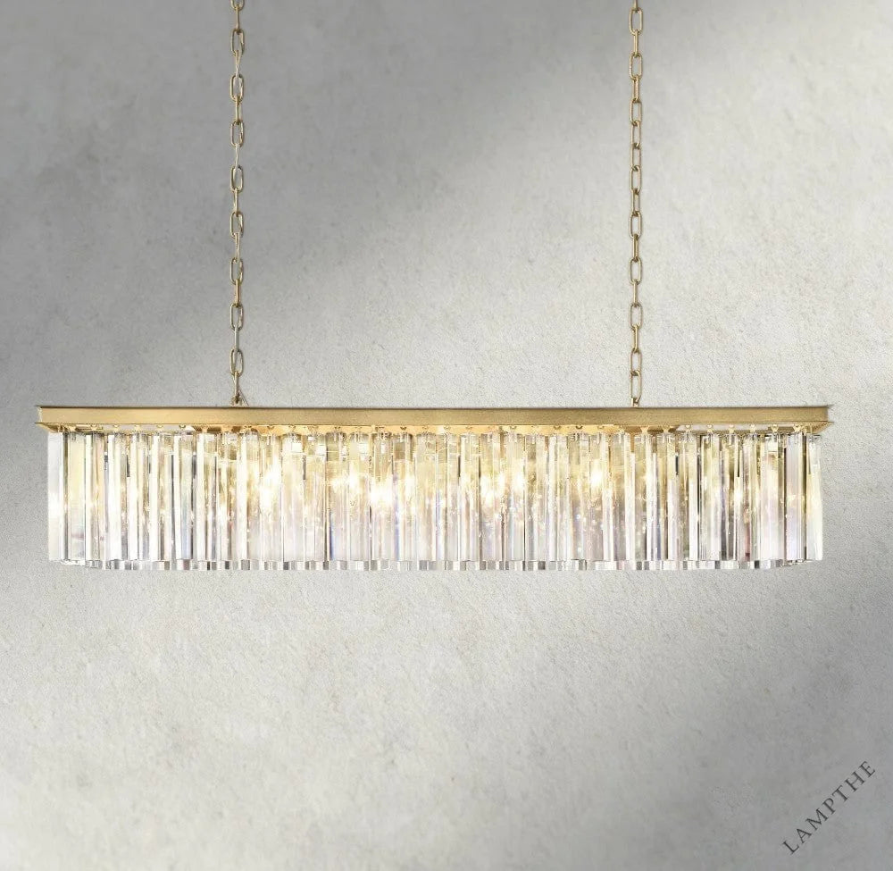49" / Brass Rhys Rectangular Chandelier 49", 60"