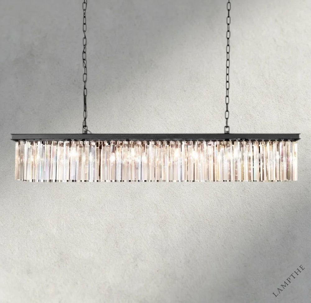 60" / Bronze Rhys Rectangular Chandelier 49", 60"