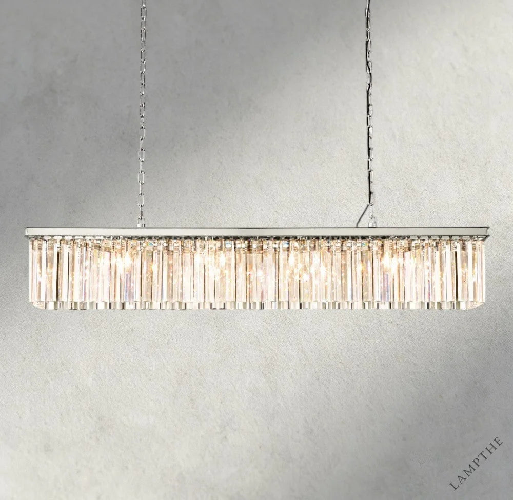 60" / Nickle Rhys Rectangular Chandelier 49", 60"