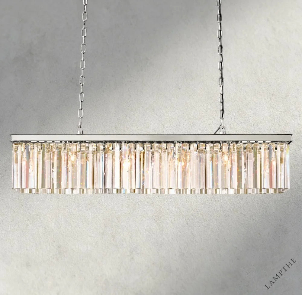 49" / Nickle Rhys Rectangular Chandelier 49", 60"