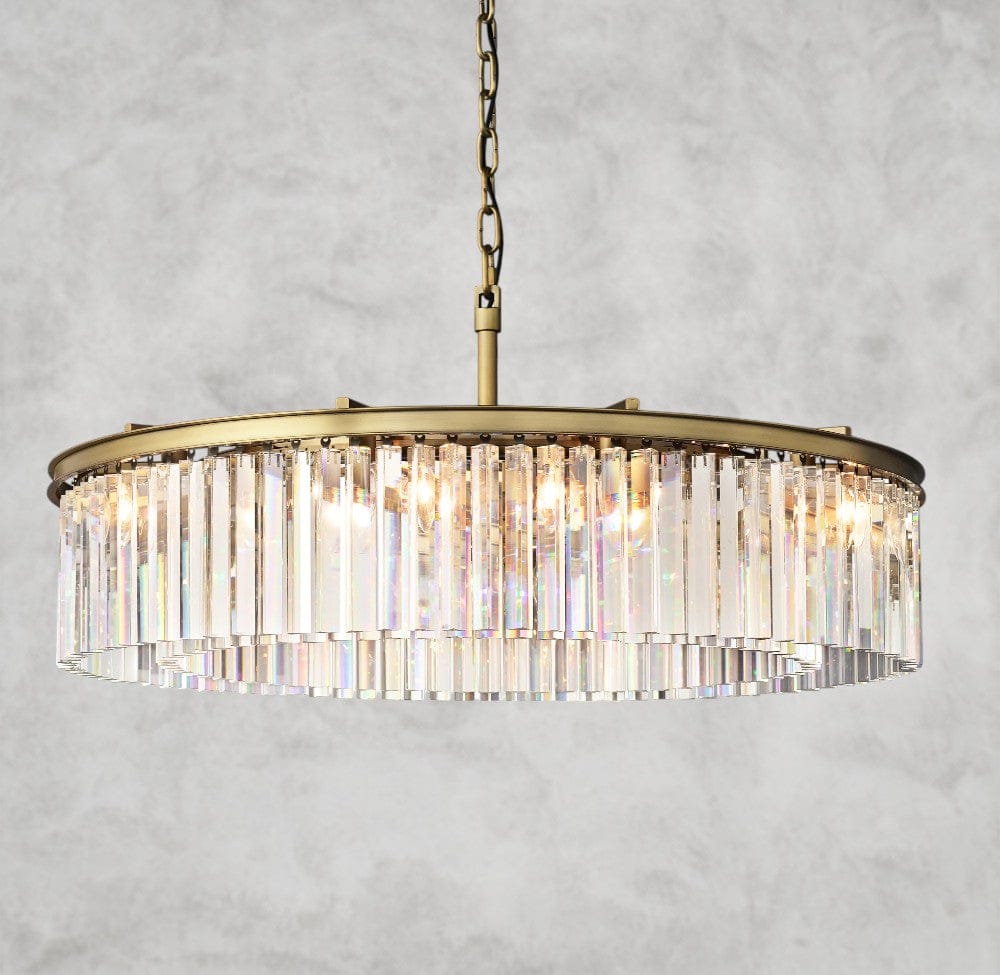 43" / Brass Rhys Round Chandelier 32", 43"