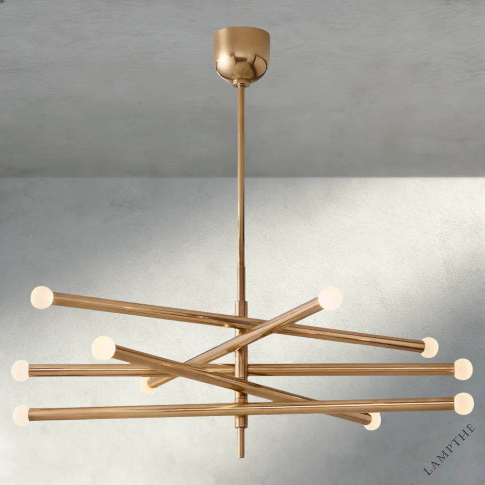 Brass ROUSSEAU 10-LIGHT MOBILE ORB CHANDELIER