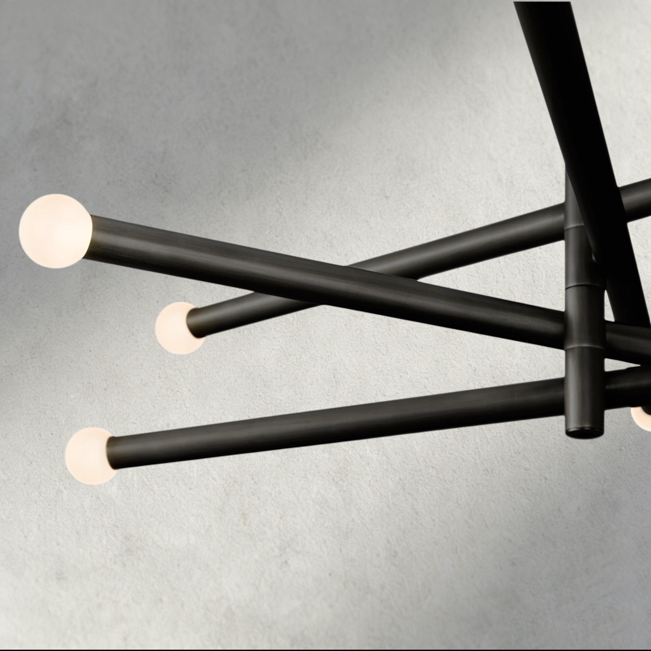 Rousseau 8-Light Mobile Etched Rod Chandelier 65", 80"