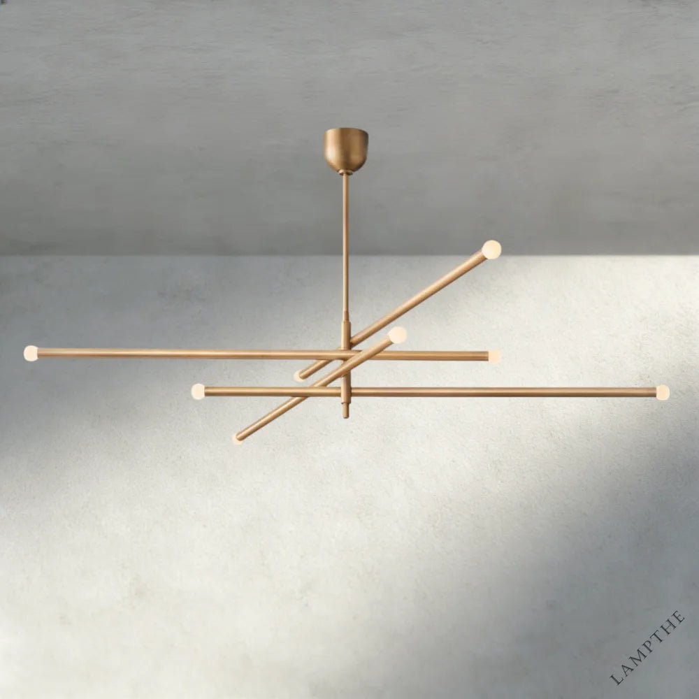 68" / Brass ROUSSEAU 8-LIGHT MOBILE ORB CHANDELIER 53", 68"
