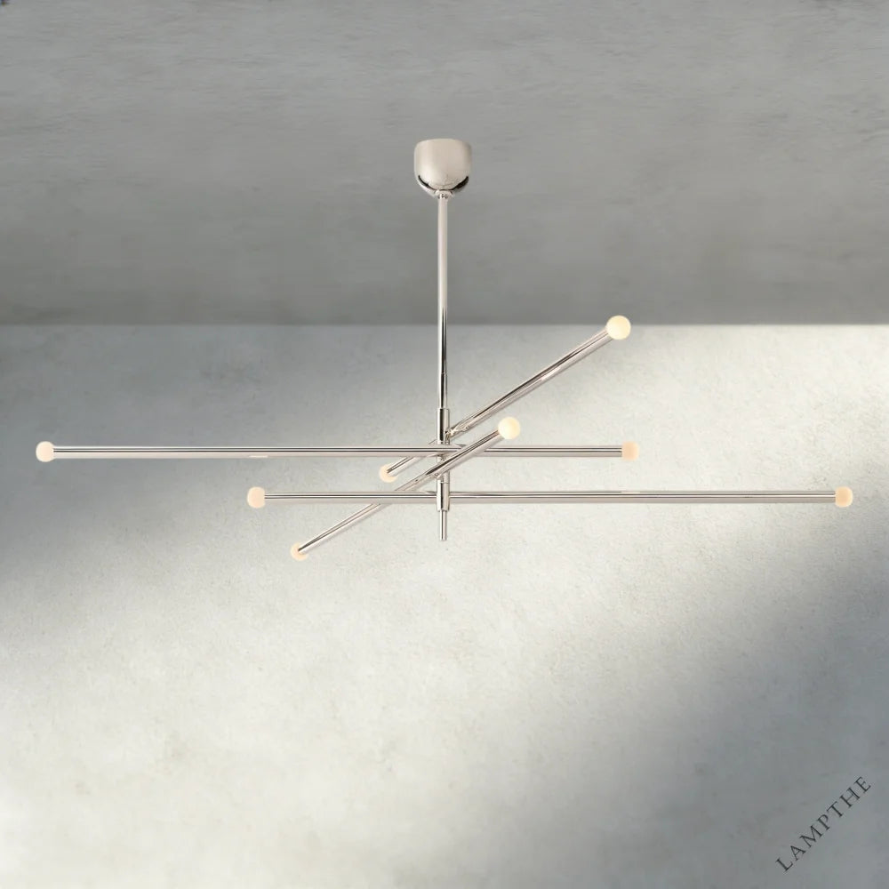68" / Nickle ROUSSEAU 8-LIGHT MOBILE ORB CHANDELIER 53", 68"