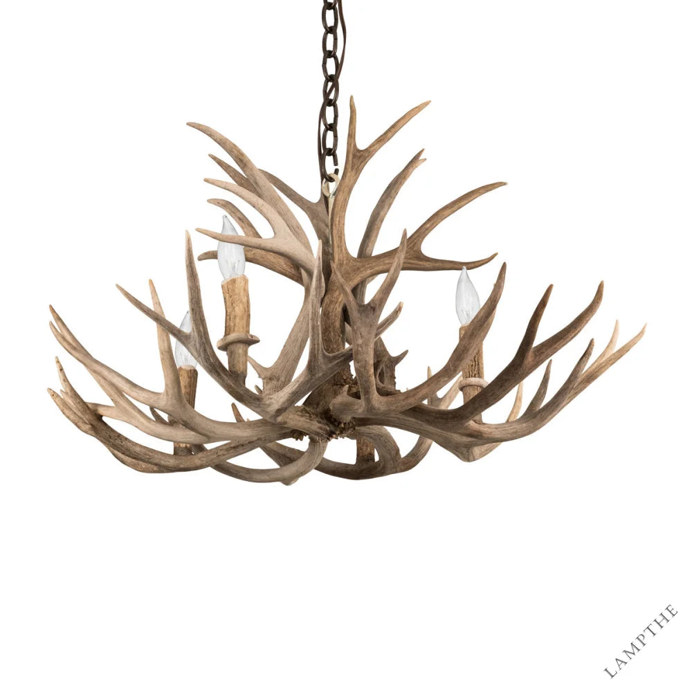Rustic Lodge 4 - Light Chandelier 30"W