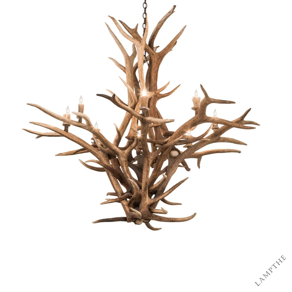 Rustic Lodge 8 - Light Chandelier 59"W